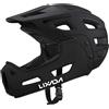 Lixada Casco Bici Integrale MTB per Adulti con Sottogola Rimovibile, Taglia Regolabile 54-61cm. Casco Adatto per Biciclette, Scooter, Veicoli Elettrici e Moto