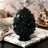 GMM Pigna Siciliana, Pigna artistica, Classica, Moderna, Decorativa, Ornamentale, Soprammobile Design Siciliano, Oggetto tipico, Bomboniera 10CM H (Ceramica-nero)