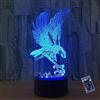 YTDZLTD Creativo 3D Aquila Luce Notturna 16 Colori Mutevoli Telecomando USB Potere Toccare Cambiare Illusione Ottica Lampada Arredamento Lampada LED Lampada da Tavolo Bambini Brithday Natale Regalo