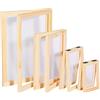 Worown 4 misure (A4, A5, A6 e A7) 2 in 1 schermo in legno per la creazione della carta, stampo per la creazione della carta, cornice in legno per fai da te