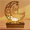 Booaee Ramadan, luci in legno, decorazione da tavolo, 1 pezzo, Eid Mubarak, luna, stella, luci notturne, Ramadan, lampada a LED Mubarak, lampada fai da te per casa, ufficio, decorazione Ramadan, regali di