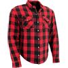 Milwaukee Performance Mpm1631-nero/rosso-3x Camicia Biker Flanella A Scacchi con Aramide, Nero/Rosso, 3XL Uomo