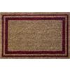 ID MAT ID Opaco 406004 Bordi Tappeto Zerbino in Fibra di Cocco/PVC, Colore: Naturale/Rosso, 60 x 40 x 1,5 cm