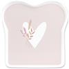 Grafik Werkstatt Grafik-Werkstatt Piatto per toast da officina con scritta | porcellana | cuore con bouquet, bianco