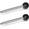 Ganter Normelemente Ganter Norm elementi GN 310 - 8-a 63 zbgn Maniglia Aste Argento, 2 pezzi, argento, GN 310-8-100-A-ZB