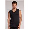 Intimissimi Canotta Scollo A V In Cotone Superior Extrafine Nero