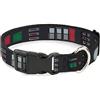 Buckle-Down Collare in plastica con clip Star Wars Darth Vader Utility Belt Bounding3 nero grigi rossi da 20,3 a 30,5 cm di larghezza