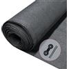 VOUNOT® Rete Ombreggiante 1×10m, Telo Frangivista Recinzione Giardino 150 g/m² HDPE, Tessuto Ombra Privacy Antistrappo Antivento con Fascette, per Esterno, Serra, Balcone, Giardino, Antracite