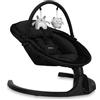 Momi Sdraietta MoMi KENANI ONYX per bambini fino a 9 kg, con display LED, telecomando, Bluetooth, alimentazione a batteria o elettrica, cintura di sicurezza a 5 punti, aro e giocattoli