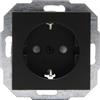 Kopp Athenis 940050086 - Presa con contatto di protezione, 16 A, 250 V, IP20, colore: Nero opaco