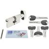 TESA ASSA ABLOY TX8B3030N Cilindro europeo TX80, 30 x 30 mm, nichelato, con camma lunga, per serrature a profilo europeo per porte residenziali e commerciali