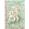 Carta di riso Orchids and Cats orchidea bianca Stamperia