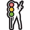 Il Semaforo STICKER ADESIVO BIANCO E NERO CON LOGO IL SEMAFORO