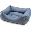 Croci Hydro - Cuccia per Cane Impermeabile Idrorepellente, Cuccia in tessuto Lavabile facile da pulire, Rettangolare, Blu, 115x80 cm