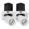 Faro LED da Incasso 2x30W Orientabile CCT Foro Ø210x110 Bridgelux LED Colore Bianco Variabile CCT