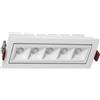 Faro LED da Incasso Bianco 12W Orientabile Foro 155x55mm Colore Bianco Caldo 3.000K