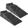 DURHAND Set 2 Rampe per Auto in Plastica con Carico Massimo 5 Tonnellate, 91x30x21 cm, Nero|Aosom