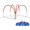 PawHut Attrezzatura Agility Dog da 4 Pezzi Giri e Ostacoli Impegnativi con Borsa da Trasporto in Tessuto Oxford, Bianco e Arancione|Aosom