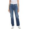 REPLAY Jeans Donna Maijke Straight Fit Elasticizzati, Blu (Medium Blue 009), W25 x L30