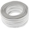 SeKi Cavo per altoparlante piatto 2 x 1,5 mm², colore bianco, 25 m, CCA, cavo audio, cavo per casse