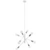 Eglo Lampada a sospensione Gradoli, lampada a 8 fiamme, lampada da soffitto in metallo bianco e cromo, lampada da tavolo da pranzo, lampada da soggiorno sospesa con portalampada E27, Ø 71 cm