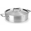 Lacor 45628 - Padella con coperchio Foodie 28 x 6.5 cm, Acciaio Inox, Grigio, 34 x 30 x 9 cm