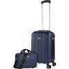 ITACA Set valigie, Offerte Valigia Grande Rigida, Valigia Media Rigida e Bagaglio a Mano Set di Valigie Havel, Marino, 55 cm + 35 cm