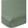 Meyco Home Basic Jersey lenzuolo singolo matrimoniale (lenzuolo con qualità di morbido jersey, in 100% cotone, traspirante, dimensioni: 180 x 200 cm), verde bosco