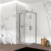 DEGHI Box doccia 70x80 cm angolare scorrevole vetro opaco profilo cromo 195h - Moritz