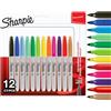 Sharpie pennarelli indelebili | punta fine | colori assortiti | 12 pezzi