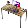 CubiCubi Scrivania, 80 x 40 x 75 cm, scrivania per computer, piccolo tavolo per PC, stabile, tavolo da ufficio, studio, ufficio, ufficio, ufficio, acciaio, design industriale, marrone