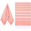 Eucomir Fouta Telo Mare Grande 90*180CM,Asciugamano da Spiaggia,Teli Mare Spiaggia Antisabbia Leggero frange,Assorbente e Asciugatura Rapida,Telo da Bagno Lo Piscina/Viaggi/Campeggio,Colore Arancione