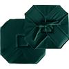 ED Enjoy Home Cuscino per sedia a patta, 40 x 40 cm, verde scuro, con lacci, 100% poliestere, tessuto certificato Oeko-TEX, satinato, collezione Basic