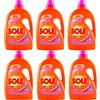 Generico 6 x Sole Detersivo Lavatrice Liquido Potere Smacchiante 41 Lavaggi, 1845 ml (6 bottiglie)