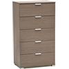 MeMi Me305RG Cassettiera, Legno, Rovere Grigio, 38x60x105 cm