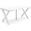 Skraut Home | Consolle allungabile | Tavolo consolle allungabile | 160 | Per 8 persone | Gambe in legno | Stile moderno | Bianco