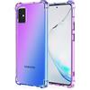 EASSGU Custodia per Samsung Galaxy M31s (6.5 Inches), Cover Silicone TPU Colore Sfumato Trasparente, Custodia per Telefono Antiurto e Antigraffio - Blu Viola