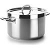 Lacor - 54029s - Casseruola alta senza Coperchio Chef Luxe 28 cm Acciaio
