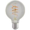 Eglo LED E27 dimmerabile a 3 fasi, lampadina retrò da regolare con interruttore, 4 Watt, lampada vintage a globo e illuminante bianco caldo, 2200k, Edison G80, Ø 8 cm