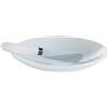 EVVIVA COMPANY SRL Set 2 Piatti Colazione In Porcellana Con Spalmino In Acciaio E Manico In Porcellana. Dettaglio Color Piombo, Diametro 18 Cm. Ideale Per Spalmare Marmellate, Creme E Burro.