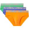 Emporio Armani Stretch Cotton Bold Monogram 3-Pack Brief, Slip Uomo, Multicolore (Fluo Orange-Fluo Green-Fluo Violet), XL