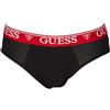 Guess Slip Uomo Elastico a Vista Mutanda Brief Cotone Elasticizzato Underwear Articolo U77F13JR003 Brief, A999 Black/Nero, L