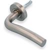 Amig - Maniglia con Rosetta 19ED con Interno in Ottone - Acciaio Inossidabile - Misura: 53mm - Quadrettino di 8 mm - Opaco