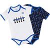 Inter Set di 2 bodya maniche corte, neonato 0-24 mesi, Unisex, 100% cotone