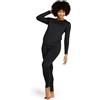 LAPASA Completo Termico Donna Fodera in Micropile Calore Base L41 - Abbigliamento Intimo Invernale Maglia Pantaloni Calzamaglia Tuta Sci Bianco S