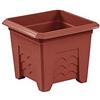 Emsa Poetic Terra Grande 985501400 Vaso per fori, con angoli, 50x50 cm, colore: Terracotta