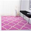 SAFAVIEH Tappeto Shag per Soggiorno, Sala da pranzo, Camera da letto - Dallas Shag Collection, A Pelo Lungo, Rosa e avorio, 122 X 183 cm