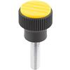 KIPP K0247 - Pezzi di comando 2087X30.20, manopole zigrinate, manopole e pulsanti, colore: Giallo