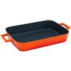 Pentole Agnelli COGHSGT26400O Griglia Bicolore con Maniglie, Ghisa, Arancione, 26 x 40 cm