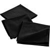 Douceur d'Intérieur, 3 Tovaglioli (40 x 40 Cm) Mistraline Nero, Cotone Riciclato